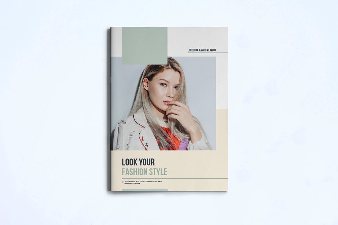 时装订货画册/新品上市产品素材库精选目录设计模板v2 Fashion Lookbook Template插图(2)