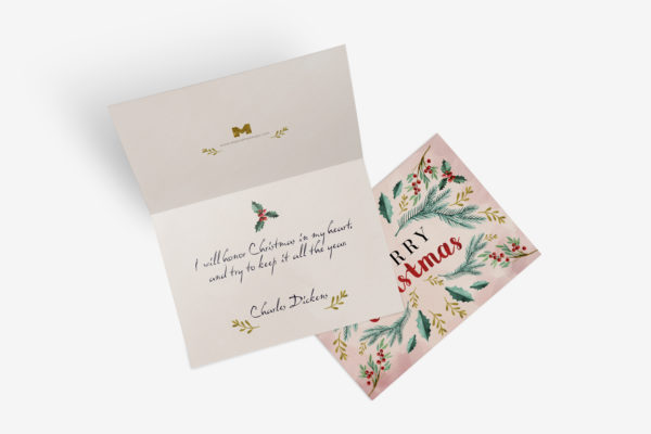 贺卡邀请卡封面&amp;内页设计效果图样机03 Greeting Card Mockup 03
