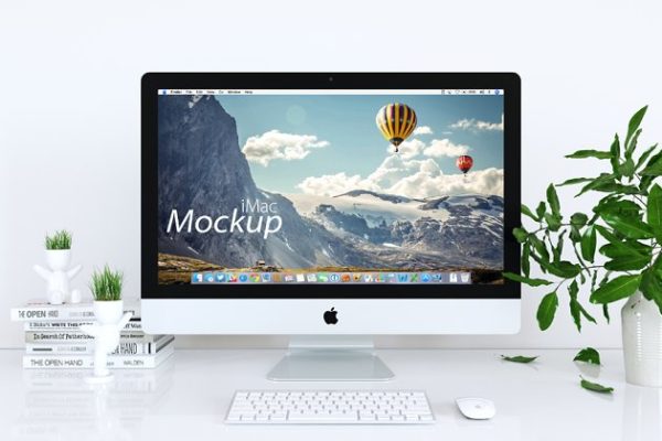 iMac一体机样机 iMac Mockup (white – 01)