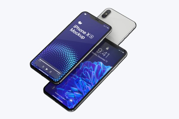 iPhone XS Max应用UI设计屏幕预览效果样机04 iPhone XS Max Mockup 04