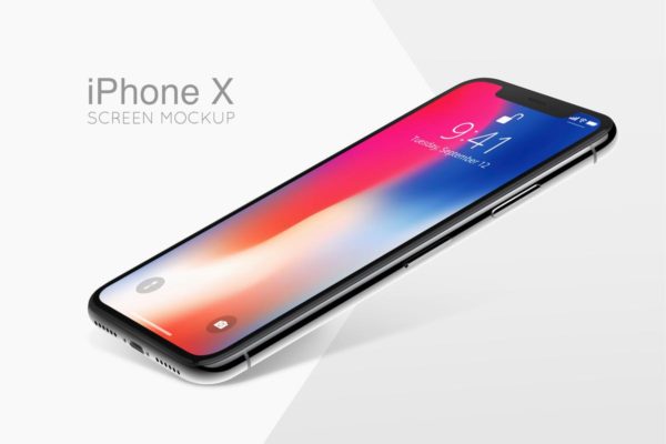 iPhoneX苹果智能手机UI界面设计样机 iPhone X Mockup