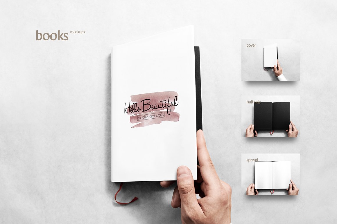 纸张样机集合（信纸、信封、笔记本内页、名片和折页等）Paper mockups bundle插图(11)