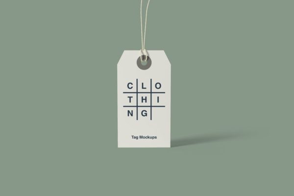 服装纸质吊牌标签设计图样机素材库精选 Clothing Tag Mockups