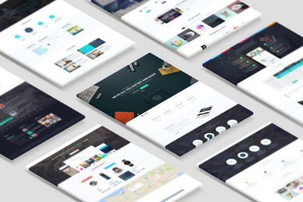 网站设计方案展示效果图素材库精选样机 Web Themes Mockup