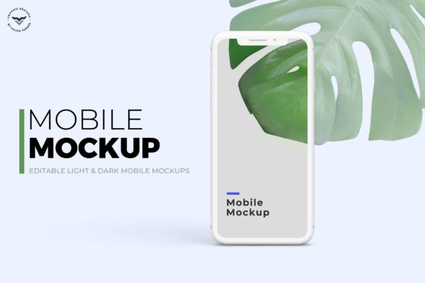 iPhone刘海屏手机屏幕演示素材库精选样机模板 Mobile Mockups