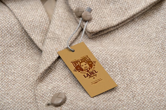 服装价格标签/吊牌设计样机 Clothing Label Mockups插图(2)
