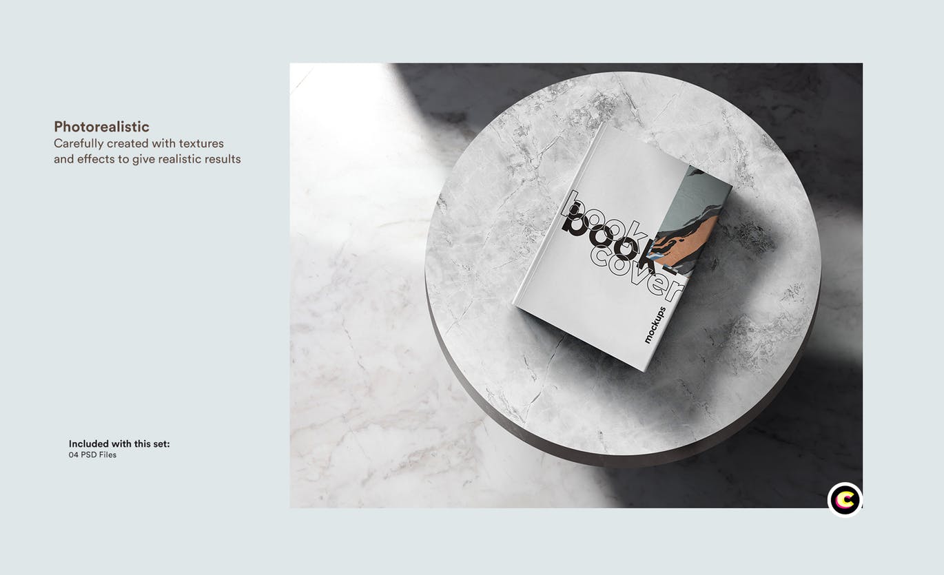 精装图书牛皮纸封面设计样机素材库精选 Book Cover Mockups插图(4)