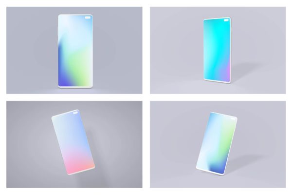 三星智能手机S10屏幕预览素材库精选样机套装 Samsung S10 Android Mockup Bundle