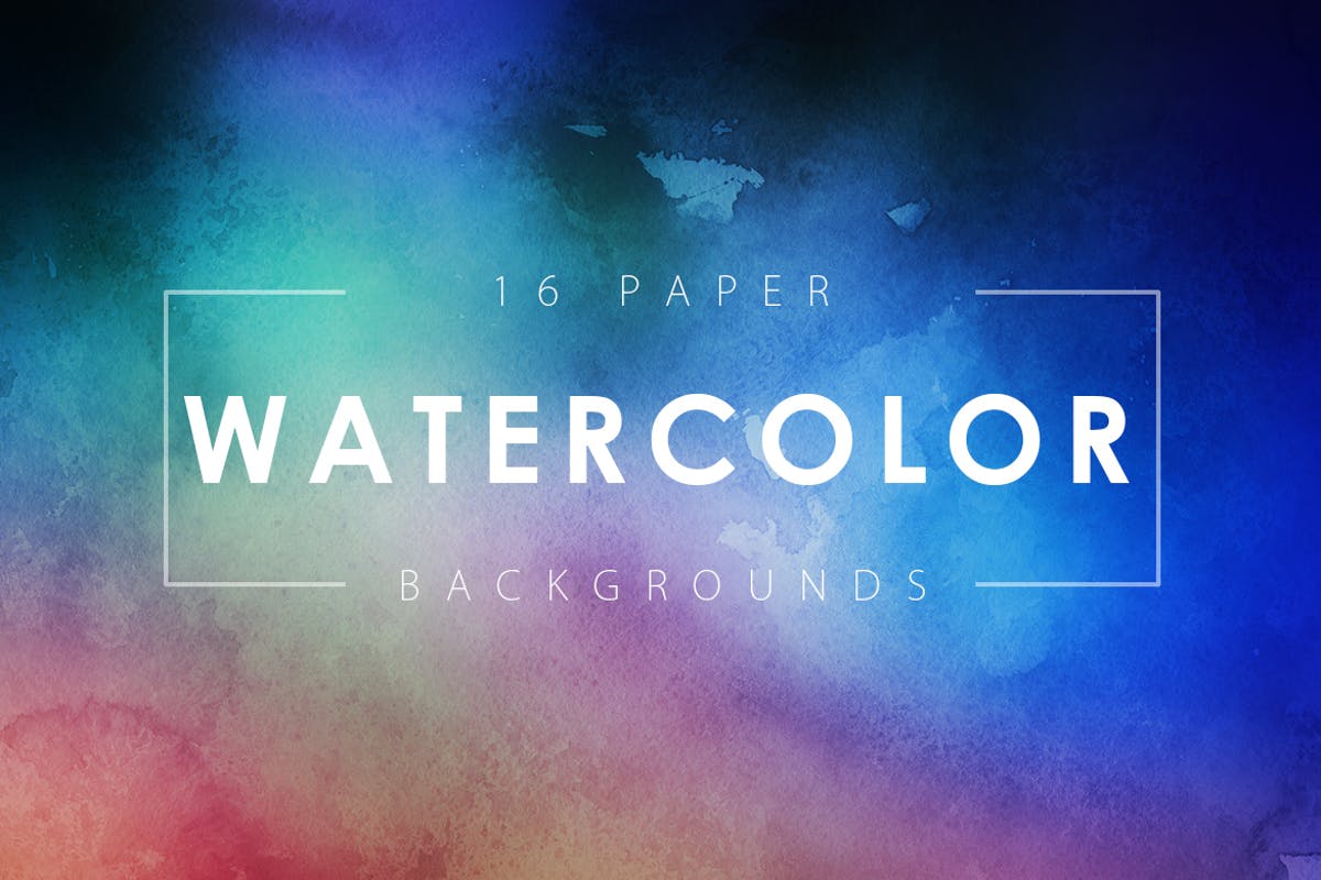 渐变水彩艺术纸张背景素材 Watercolor Paper Backgrounds插图