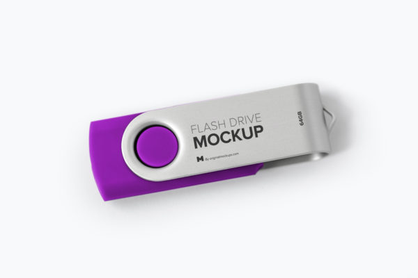 创意U盘外观设计效果图样机模板01 USB Flash Drive Mockup 01