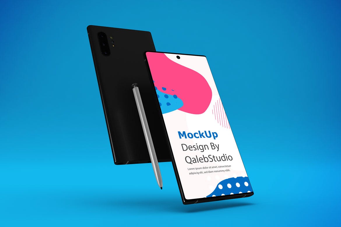三星大屏手机Note 10屏幕预览样机模板 Note 10 Mockup插图(3)