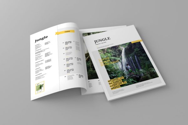 旅游行业素材库精选杂志版式设计模板 Jungle – Magazine Template