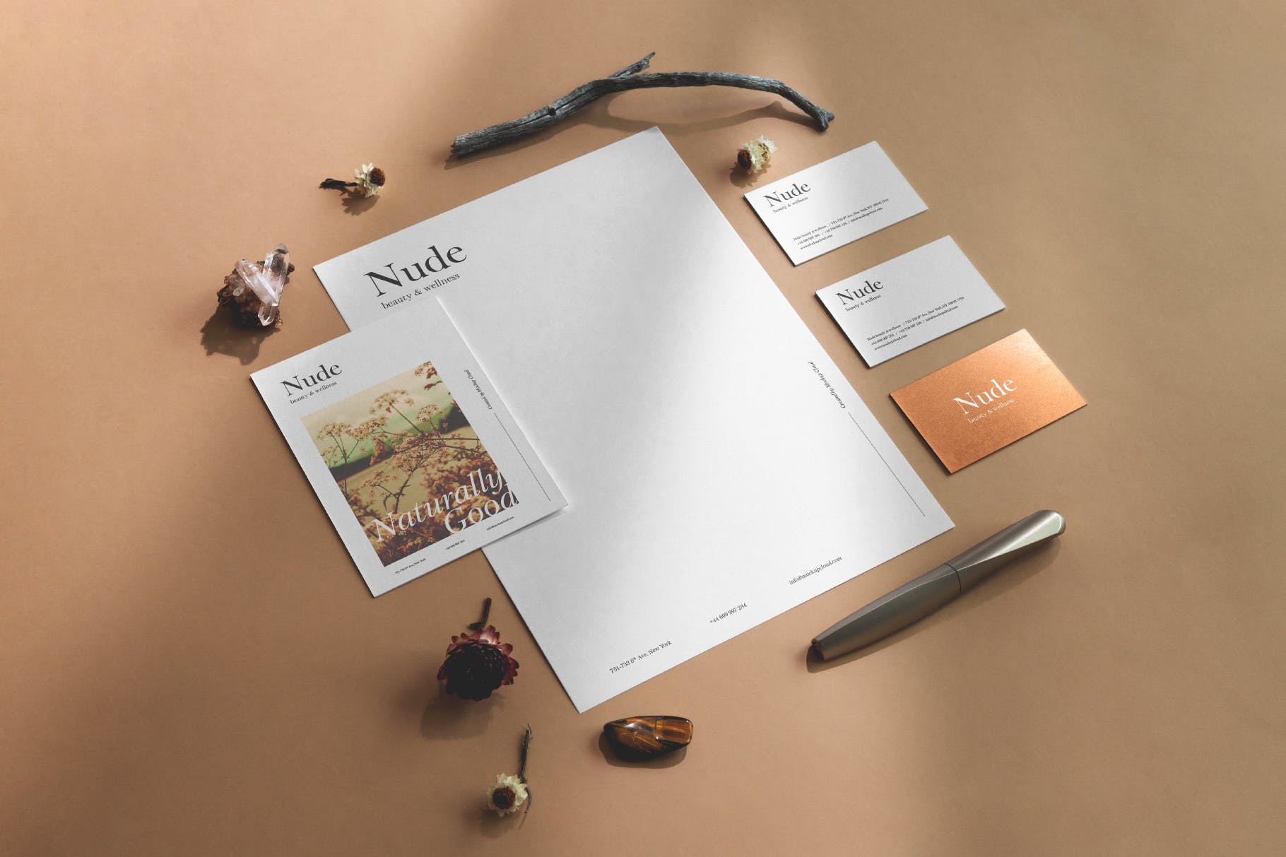 超级品牌VI视觉设计展示效果图素材库精选模板 Nude Branding Mockup插图(9)
