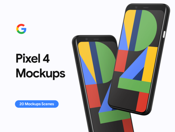 素材库下午茶：Google Pixel 4-20个设备演示素材库精选样机合集