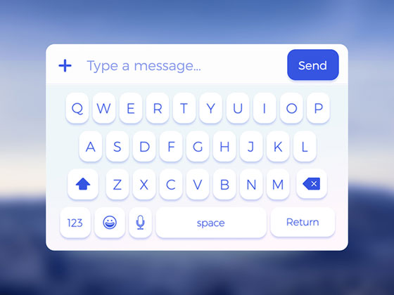 White Keyboard UI素材之家精选sketch素材