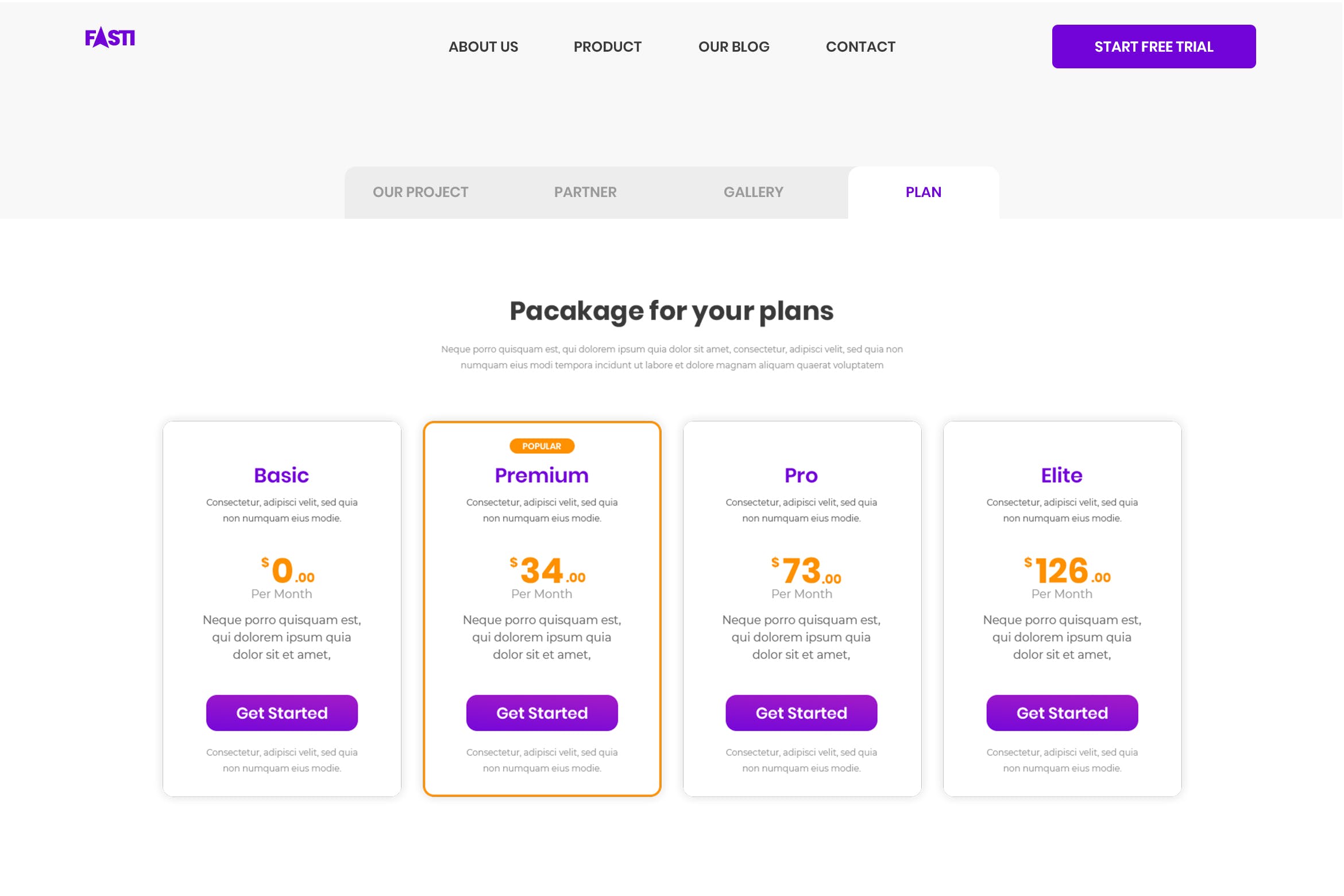 网站应用服务订阅套餐价格表单UI设计模板 Pricing Table插图
