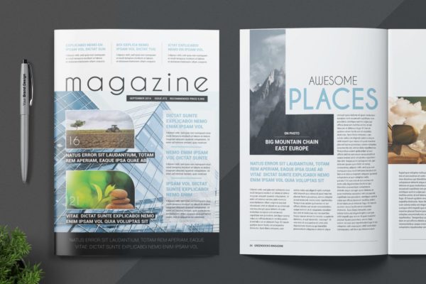 农业/自然/科学主题素材库精选杂志排版设计模板 Magazine Template