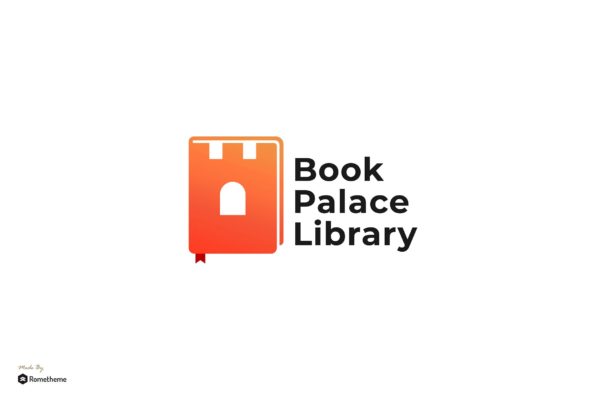 图书品牌&amp;图书馆Logo设计素材库精选模板 Book Palace Library – Logo Template RB