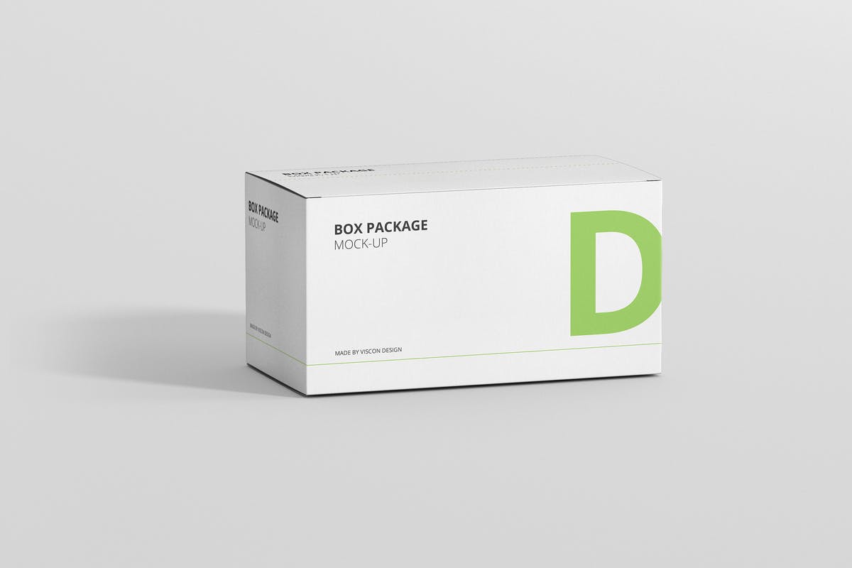 高品质宽矩形包装盒外观设计样机 Package Box Mock-Up – Wide Rectangle插图
