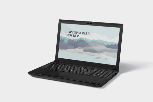 Windows笔记本电脑屏幕预览素材库精选样机模板 Laptop Screen Mockup – Windows Edition