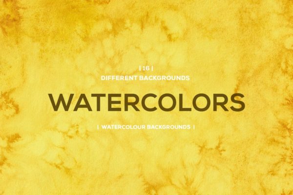 黄色水彩肌理仿纸张纹理背景素材 Watercolor Backgrounds