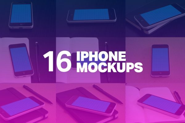 16款 iPhone 5C 智能手机样机 16 iPhone 5c Mockups