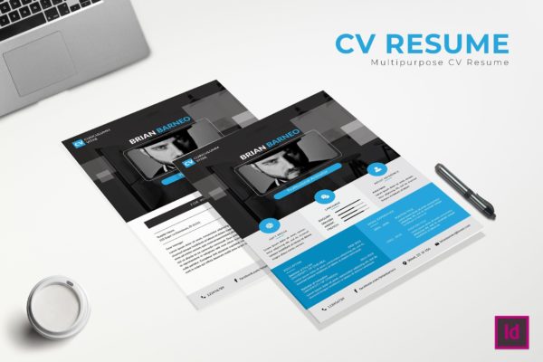 动画设计师介绍信&amp;素材库精选简历模板 Transparant CV Resume