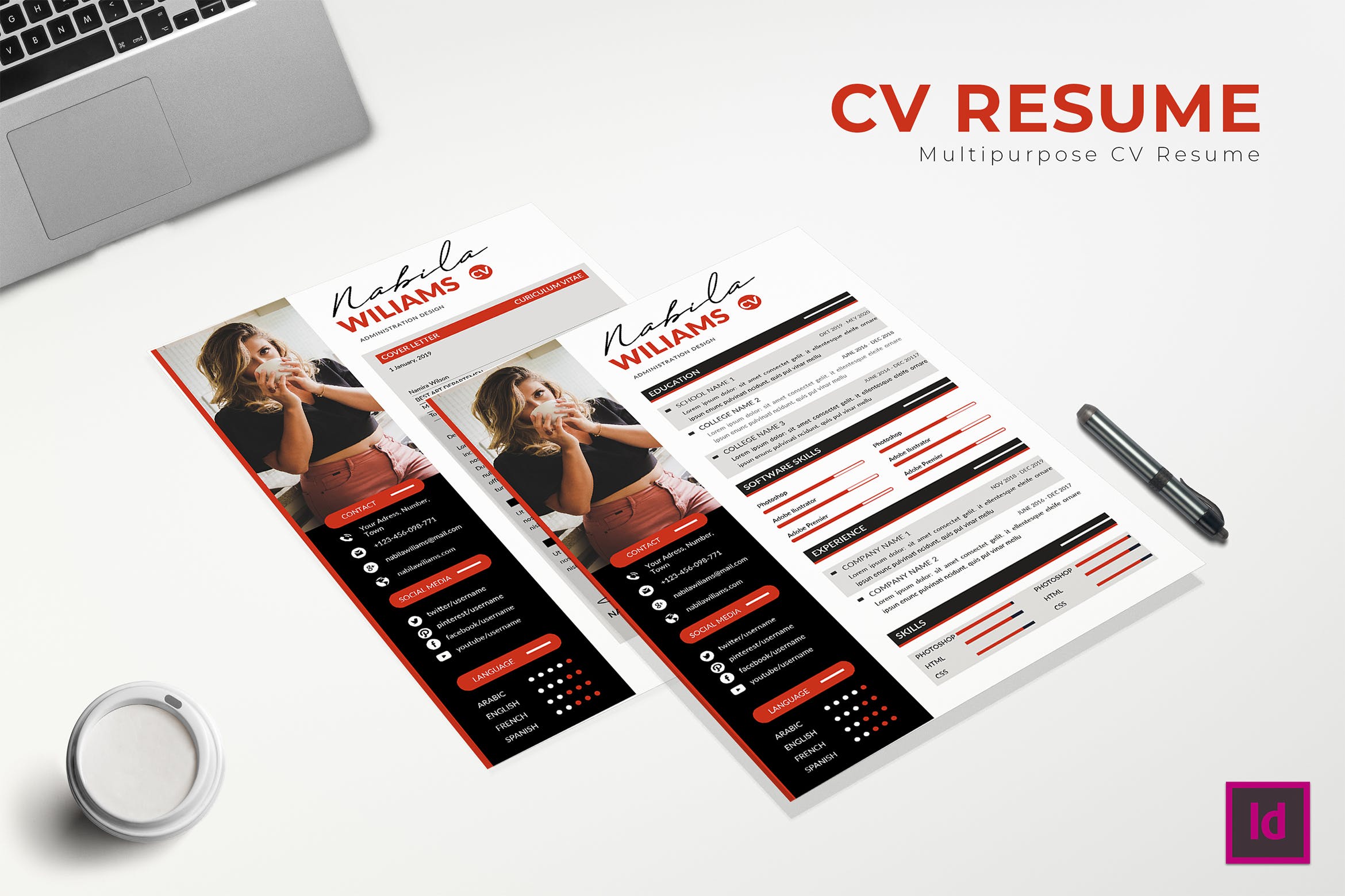 高端视觉设计师应聘素材库精选简历模板 Excelent CV Resume插图