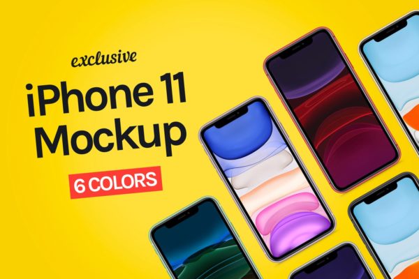 2019年版本iPhone 11手机样机模板 iPhone 11 Mockup