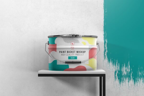 油漆桶外观设计样机模板 Paint Bucket Mockup