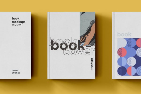 硬封设计图书封面印刷效果图样机素材库精选 Book Cover Mockup