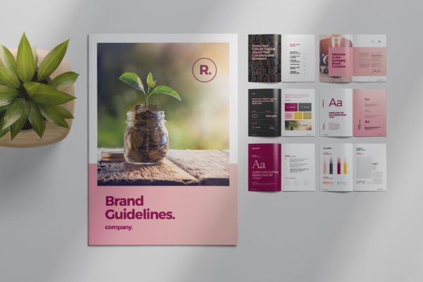 品牌指南/品牌规范手册排版设计模板 Brand Style Guide Layout