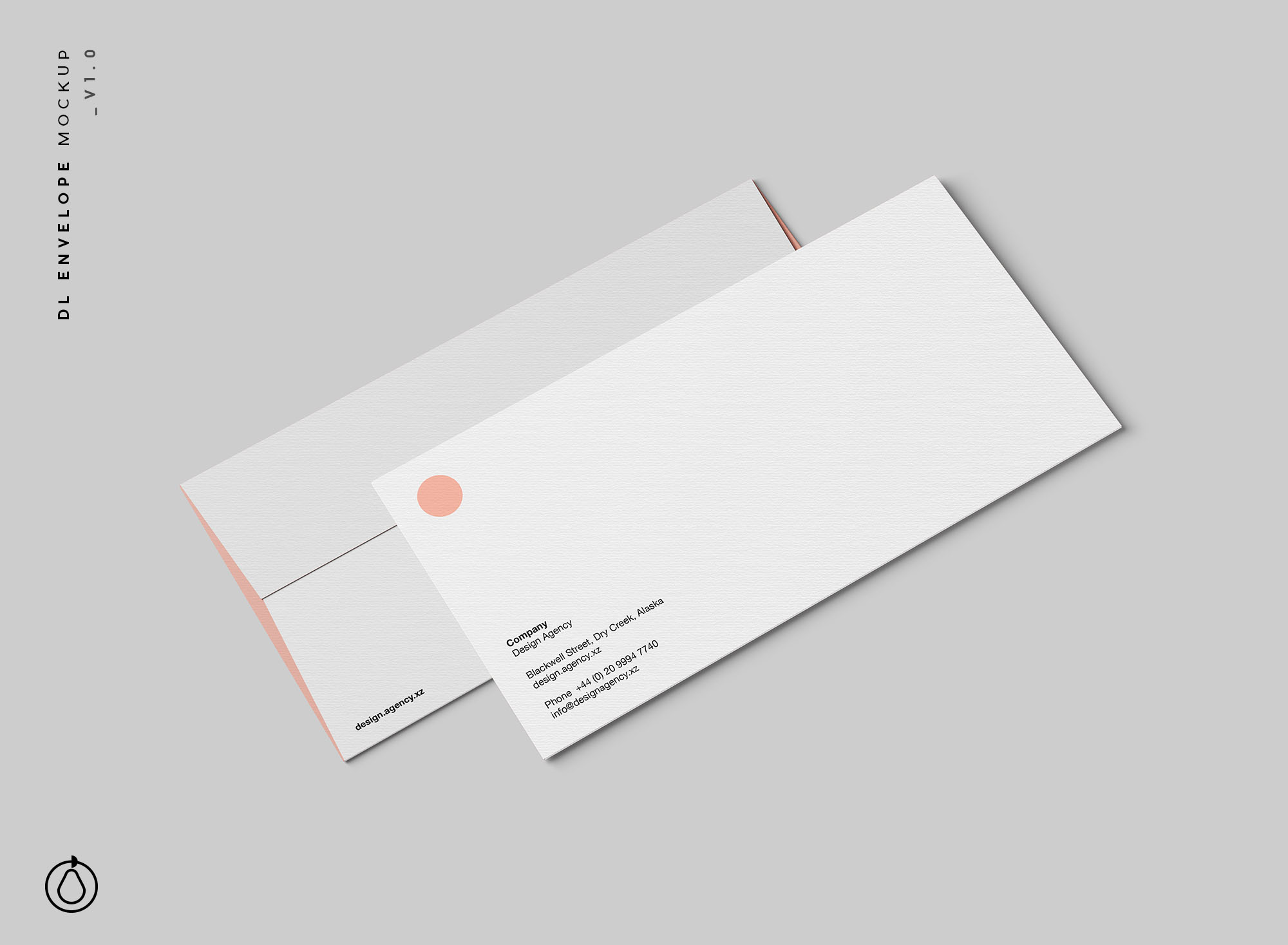 标准DL信封设计图样机PSD模板 Standard DL Envelope Mockup插图