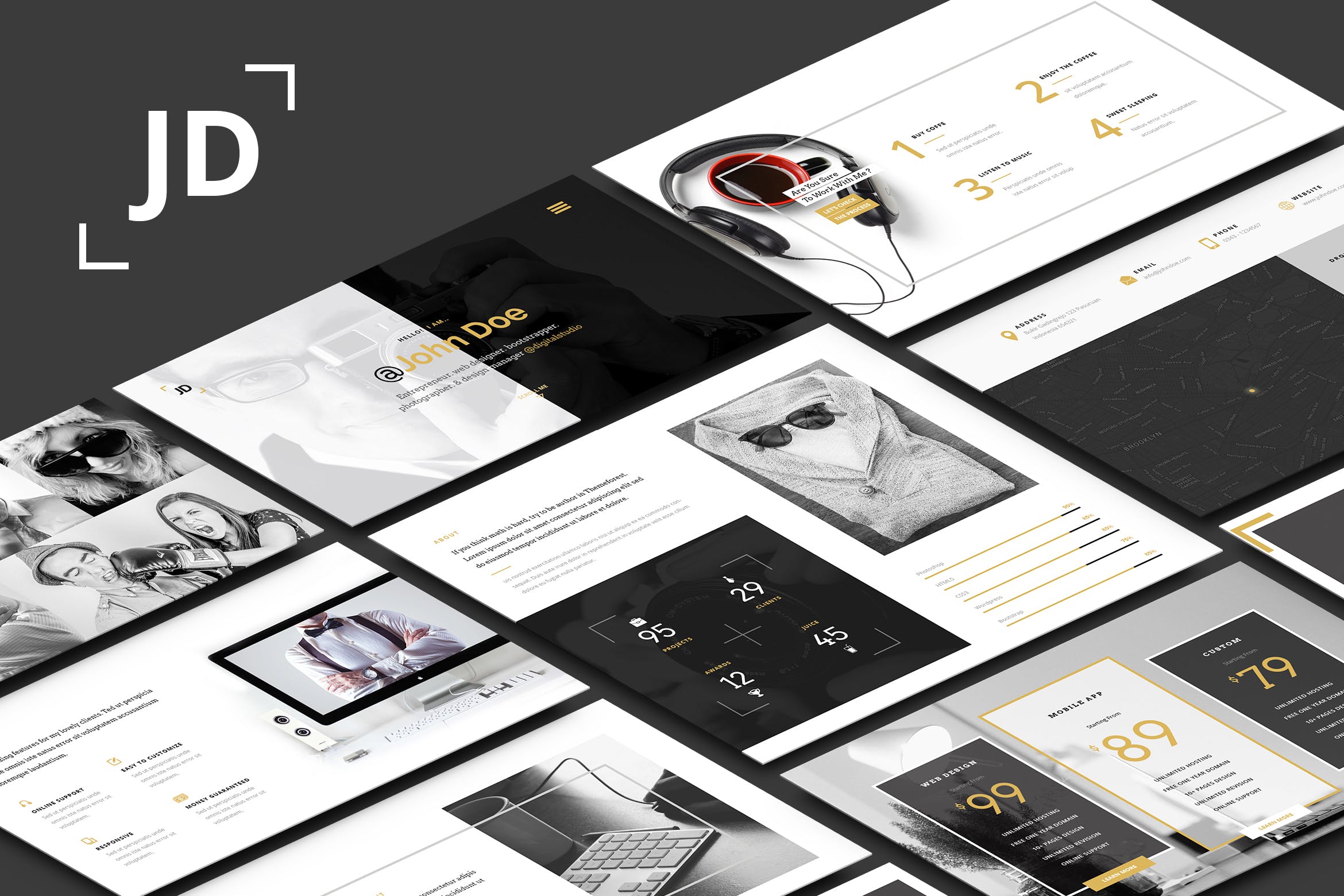 摄影师网站UI设计素材库精选模板 Photography Website UI Kits插图