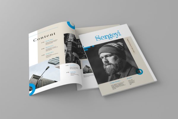 人物专访素材库精选杂志排版设计模板 Sergeyi – Magazine Template