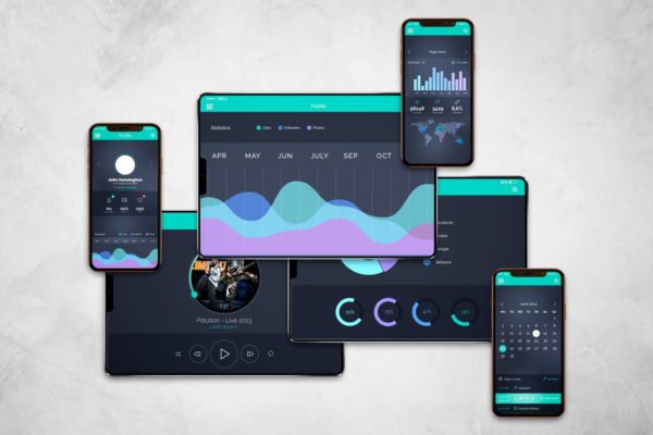 iPhone &amp; iPad X 多角度演示样机模板合集v2 iPhone &amp; iPad X Mockup V.2