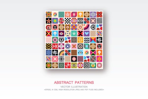 多彩抽象图案/抽象无缝背景 Abstract Patterns / Abstract seamless background
