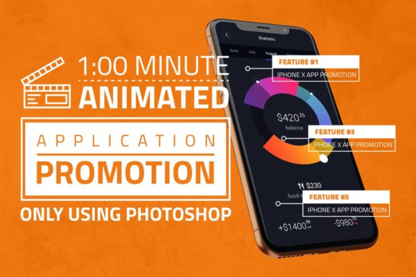 iPhone X手机APP应用设计演示样机模板 iPhone X App Promotion