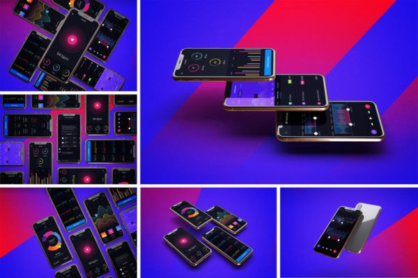 iPhone Xs手机应用UI设计展示样机模板 iPhone XS V.1
