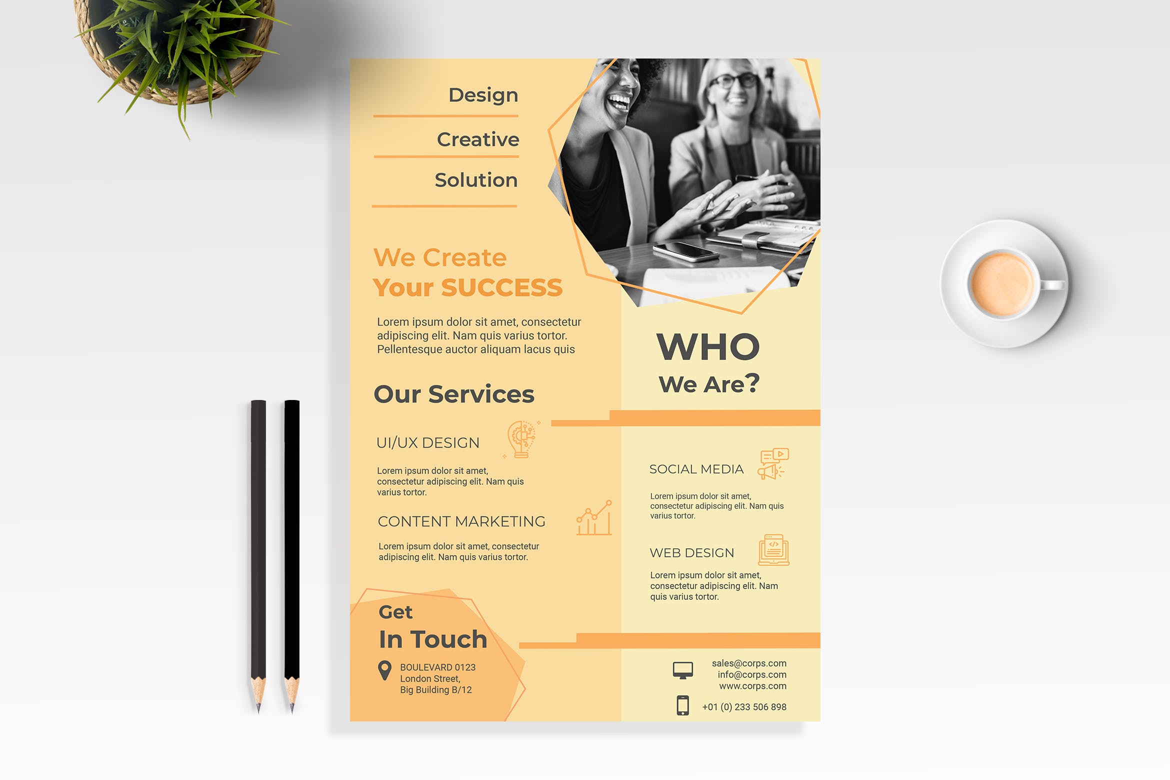 标准化企业宣传传单设计模板素材 Business Flyer插图
