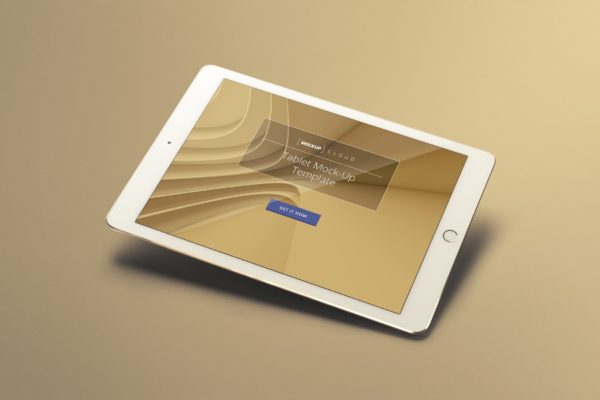 单色背景平板电脑UI设计展示素材库精选样机 Tablet Mockup Set