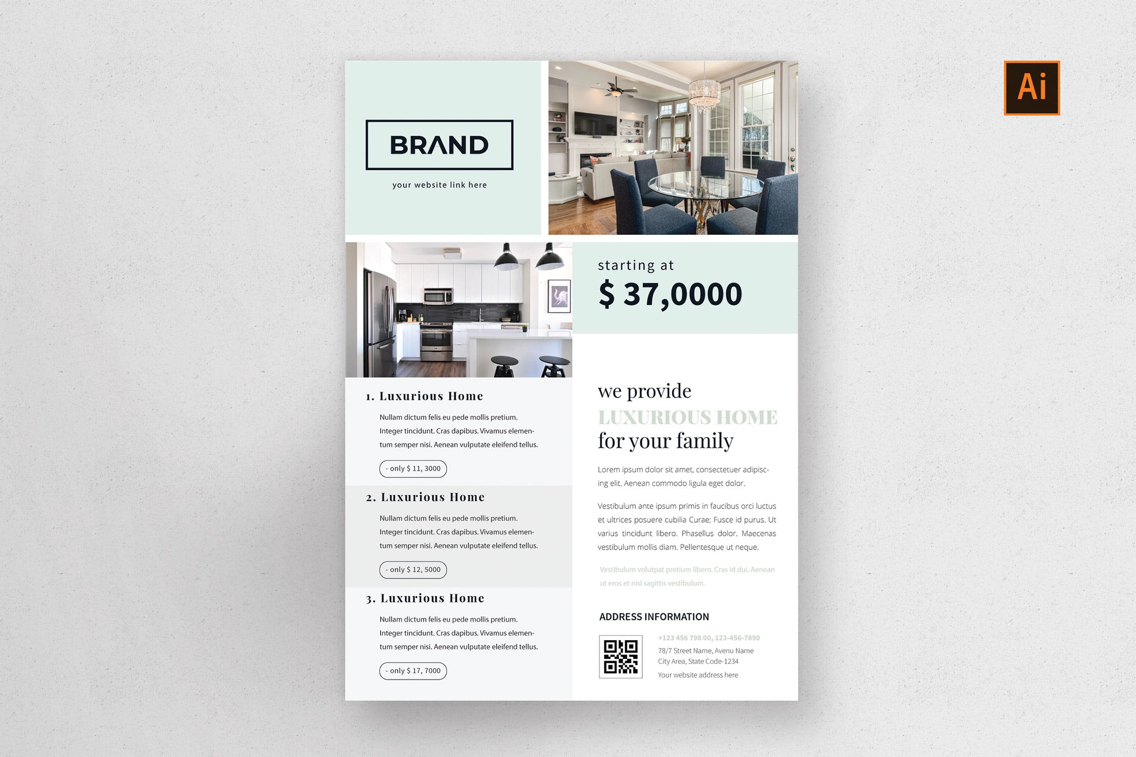 豪宅租赁出售广告海报传单素材库精选PSD模板v1 NS – Corporate Real Estate Flyer Vol.1插图
