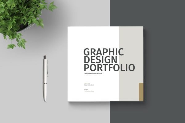 广告设计/网站设计/工业设计公司适用的产品目录画册设计模板 Graphic Design Portfolio Template