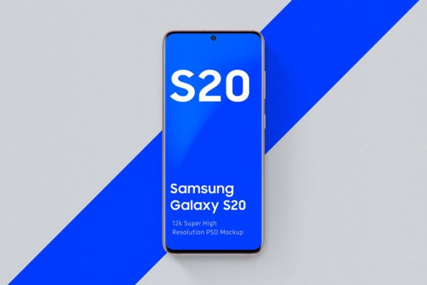 三星Galaxy S20智能手机屏幕演示素材库精选样机v1 Samsung Galaxy S20 Mockup 1.0