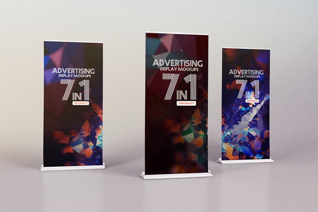 高品质易拉宝海报广告展示样机模板 Advertising Display Mockups插图(5)
