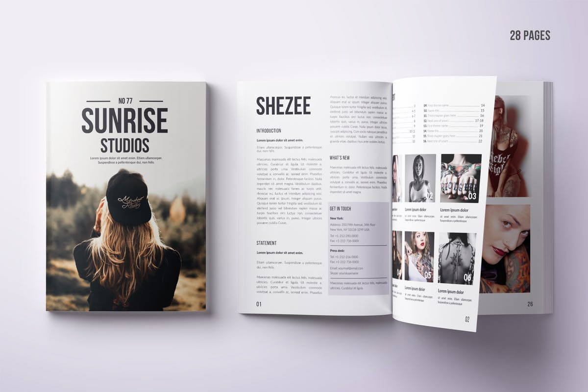 时尚艺术照片摄影作品杂志画册设计模板 Multipurpose Photo Magazine A4 & US Letter 28 Pgs插图