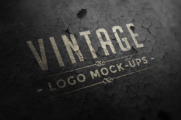 复古Logo墙体展示样机模板合集 Logo Mock-ups Vol.1插图(1)