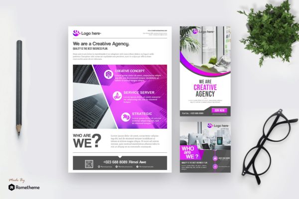极简主义设计风格企业宣传广告设计素材 Business – Minimalist Template Pack