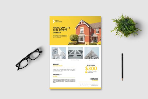房产销售/中介主题海报传单素材库精选PSD模板v2 Real Estate Flyer Vol. 2