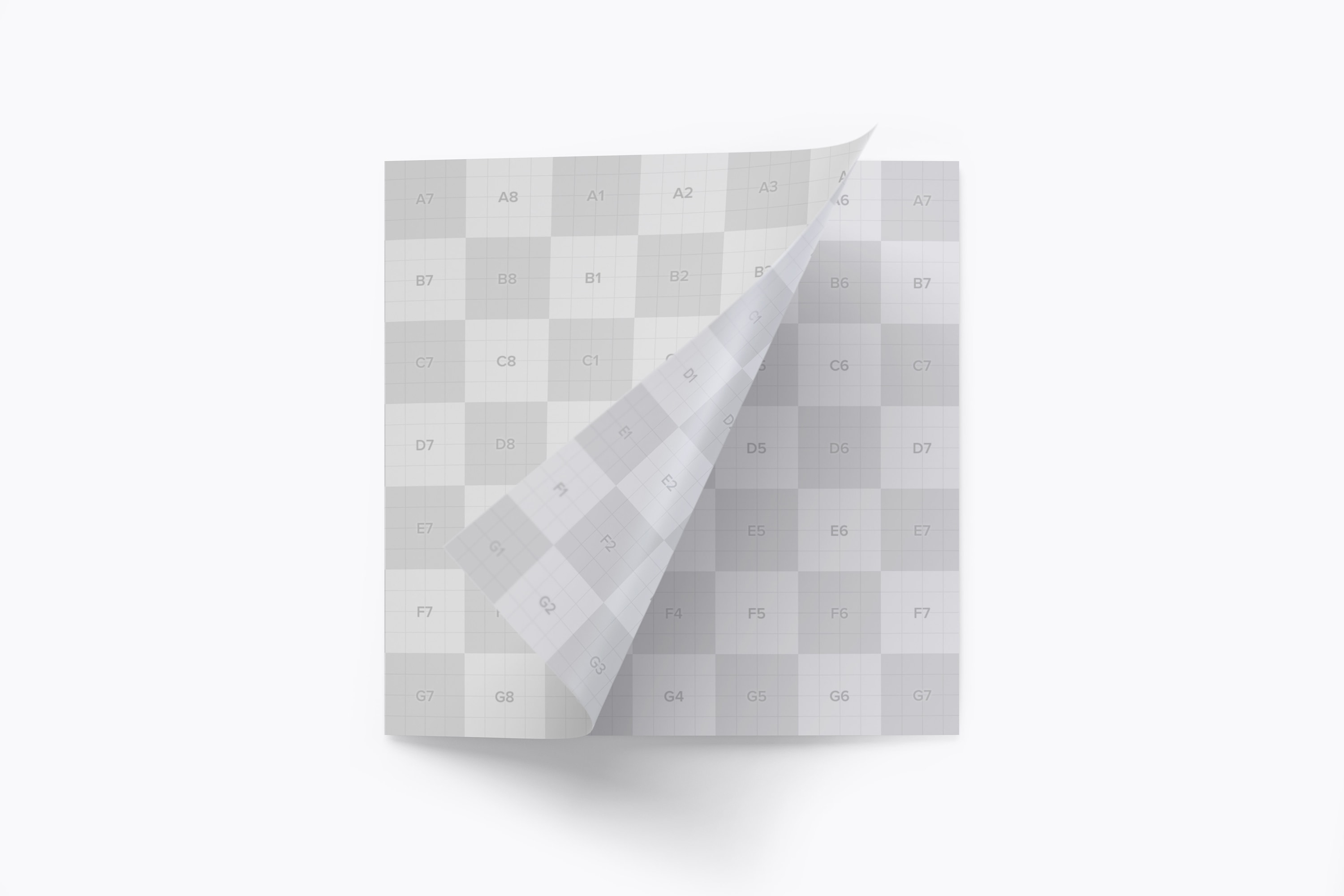 方形三折页宣传传单设计图样机03 Square Tri-Fold Brochure Mockup 03插图(2)